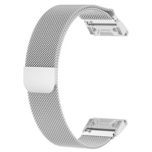 Garmin Fenix 7/6/5 Kellonranneke milanese-metalli - Hopea