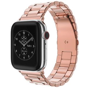 Apple Watch 49/46/45/44/42mm ruostumattomasta teräksestä valmistettu kellonranneke - ruusukulta