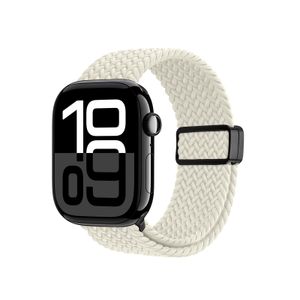 DUX DUCIS Apple Watch 42/44/45/46/49 mm kellonranneke nailonilla ja magneettilukolla – valkoinen
