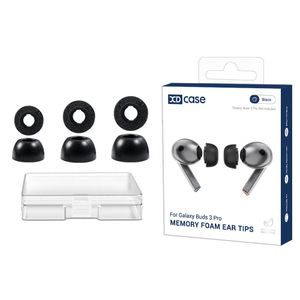 XDcase Samsung Galaxy Buds3 Pro Memory Foam-ørepropper, 3 par – svart