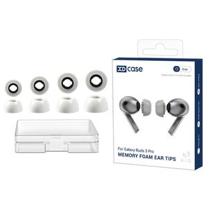 XDcase Samsung Galaxy Buds3 Pro Memory Foam-ørepropper, 4 par – Grå