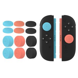 XDcase Nintendo Switch 2 JoyCon Silikon tommelstikk-hetter, 12-pakning – Oransje/Blå/Svart