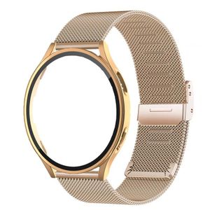 Samsung Galaxy Watch7 44mm Milanolainen kellonranneke + sisäänrakennettu näytönsuoja - ruusukulta