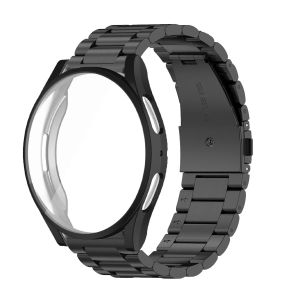 Samsung Galaxy Watch7 44 mm kellonranneke ruostumattomasta teräksestä + näytönsuoja – musta