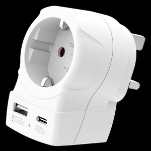 SKROSS Reiseadapter Europa til Storbritannia med USB-A/USB-C 20W PD