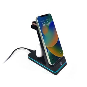 SiGN 3-i-1 trådlös laddare 15W för smartphone/smartwatch/AirPods