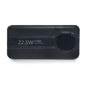 SiGN Kraftig Powerbank med Indbyggede Kabler, 10000mAh - Sort
