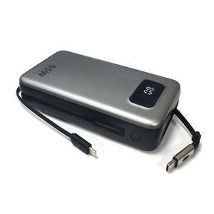 SiGN Kraftig Powerbank med Innebygde Kabler 20000mAh 65W USB-C/Lightning