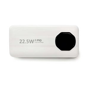 SiGN Kraftig Powerbank med Indbyggede Kabler, 20000mAh - Hvid