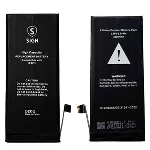 SiGN iPhone SE 2022 Korkean kapasiteetin akku - 2200mAh
