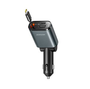 Joyroom JR-CL22A 3-i-1 biloplader 60W med udtrækkeligt USB-C-kabel