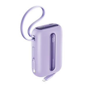 Joyroom JR-L012 Ultra powerbank 20000mAh met USB-C/Lightning-kabels - Paars