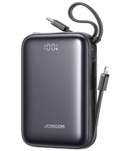 Joyroom JR-PBF29 Mini Varavirtalähde 20,000mAh 22.5W kahdella kaapelilla - Musta