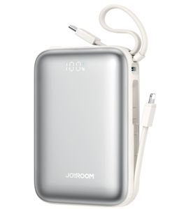 Joyroom JR-PBF29 Mini varavirtalähde 20000mAh 22.5W kahdella kaapelilla – valkoinen