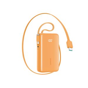 Joyroom JR-PR2L 35W Mini Powerbank 10000mAh med USB-C/Lightning-kablar - Orange