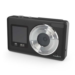 Nedis digitalt fotokamera med dobbelt skærm 48 MPixel/4K@30fps/5 MPixel CMOS - sort