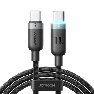 Joyroom S-A63 StarWay Series snellaadkabel USB-C naar USB-C, 1,2 m – Zwart