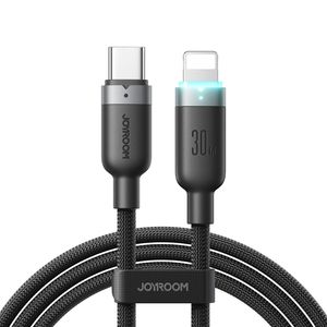 Joyroom S-A63 StarWay Series snellaadkabel USB-C - Lightning 1,2 m - Zwart