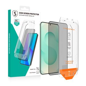 SiGN Skjermbeskytter Samsung Galaxy S24 & S25 – EZ Apply med støvfri applikator
