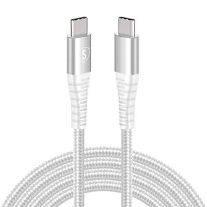 SiGN USB-C till USB-C Kabel 5A, 100W, 2m - Vit