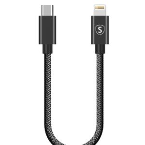 SiGN USB-C - Lightning kaapeli 20W, 0.25m - Musta