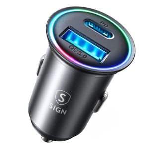 SiGN Mini Metal Billader 60W, med USB-C og USB-A