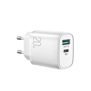 SiGN Pikalaturi USB ja USB-C, PD ja Q.C3.0, 3.5A, 20W - Valkoinen