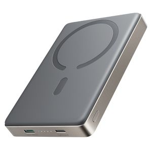 SiGN Ultratunn Magnetisk Powerbank 10000mAh, 20W - Titan