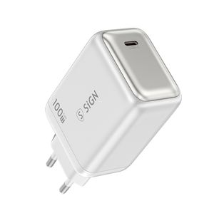 SiGN 100W Laddare, USB-C PD, Snabbladdning, MacBook Air, iPhone m.fl. - Vit
