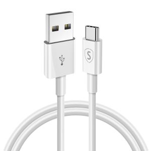 SiGN USB-C-kabel til hurtig opladning 2,4A, 1m - Hvid