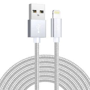 SiGN USB to Lightning Cable, 2.1A, 3m, Nylon - Silver