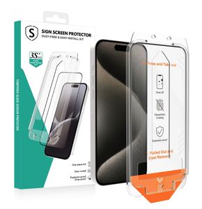SiGN Näytönsuoja iPhone 16 Pro Max – EZ Apply pölyttömän sovittimen kanssa, 2-pakkaus
