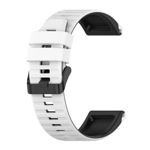 Garmin Fenix 5 Plus klokkerem silikon – svart/hvit
