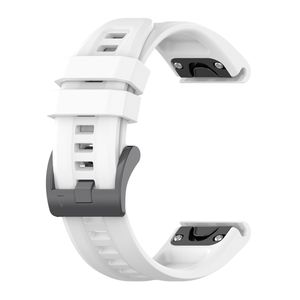 Garmin Fenix 7S Sapphire Solar Urrem i silikone ensfarvet - Hvid