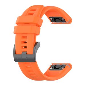 Garmin Fenix 7S Sapphire Solar Urrem i silikone ensfarvet - Orange