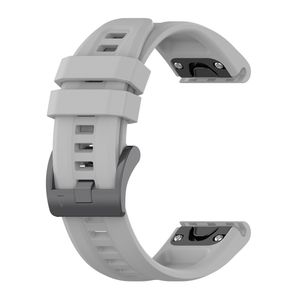 Garmin Fenix 7S Sapphire Solar Urrem i silikone ensfarvet - Grå