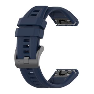 Garmin Fenix 7S Sapphire Solar Urrem i silikone ensfarvet - Blå