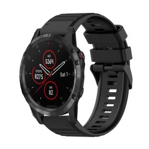 Garmin Fenix 5 Plus Urrem i Silikone - Sort