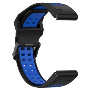 Garmin Enduro 3 Urrem i silikone tofarvet - Sort / Blå