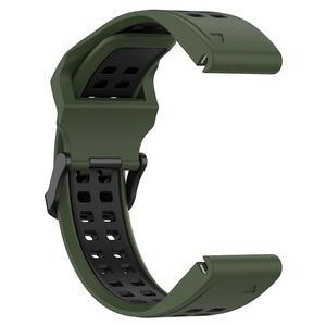Garmin Enduro 3 Urrem i silikone tofarvet - Sort / Grøn
