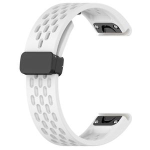 Garmin Fenix 7X Pro Klokkereim i silikon ensfarget - Hvit