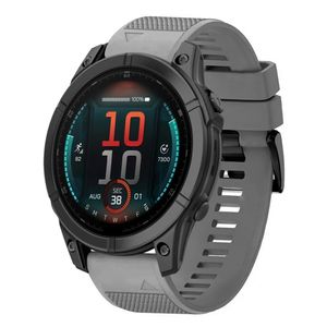Garmin Fenix E 47mm Klokkereim i silikon med hurtigutløser - Grå