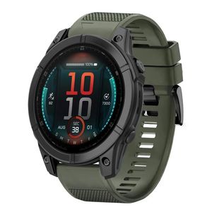 Garmin Fenix E 47mm Klokkereim i silikon med hurtigutløser - Grønn