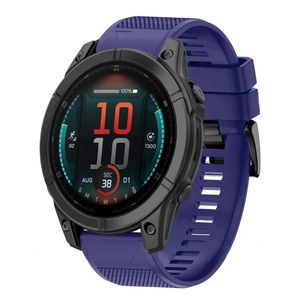 Garmin Fenix E 47mm Klokkereim i silikon med hurtigutløser - Blå