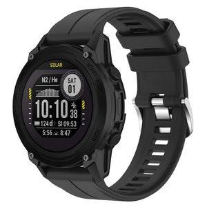 Garmin Descent G1 Solar Urrem i silikone ensfarvet - Sort