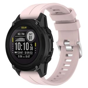 Garmin Descent G1 Solar Urrem i silikone ensfarvet - Lyserød