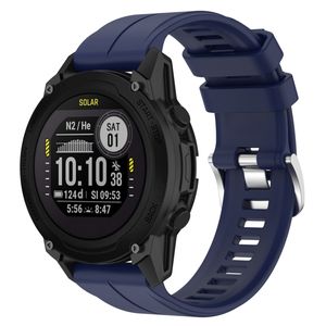 Garmin Descent G1 Solar Urrem i silikone ensfarvet - Blå