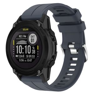 Garmin Descent G1 Solar Urrem i silikone ensfarvet - Cyan