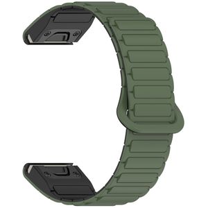 Garmin Fenix 8 51mm Klokkereim i silikon tofarget - Svart / Grønn