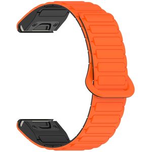 Garmin Fenix 8 43mm Klokkereim i silikon tofarget - Svart / Oransje